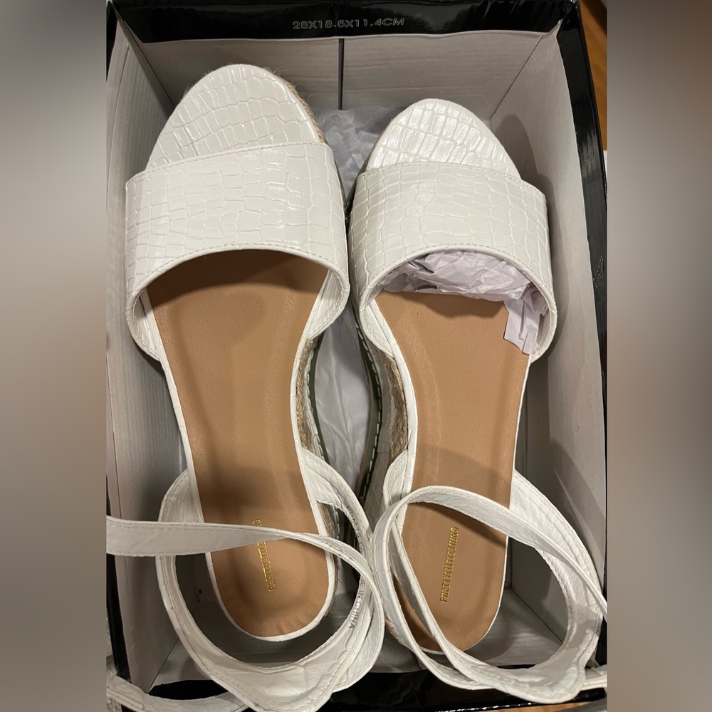 White platform sandals!